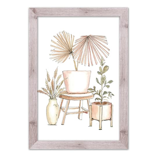 Boho Plant Still Western Framed Print